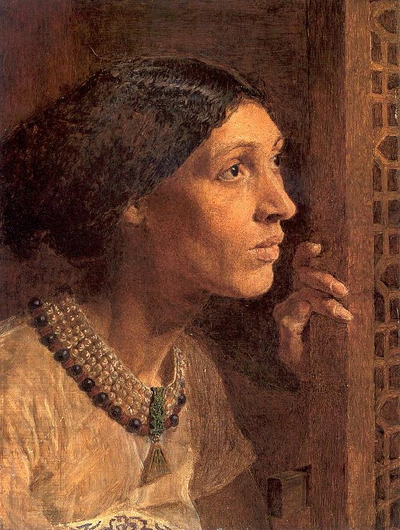 Moore, Albert Joseph The Mother of Sisera Looked out a Window oil painting picture